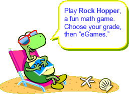 Play Rock Hopper, a fun math game. Choose your grade, then eGames.