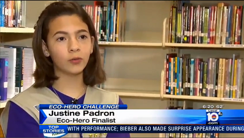Justine Padron, Eco-Hero Challenge Finalist