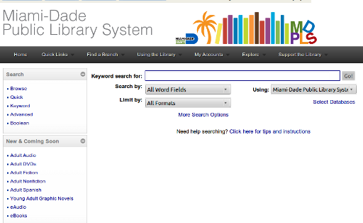 Book Search - Miami-Dade Public Library System
