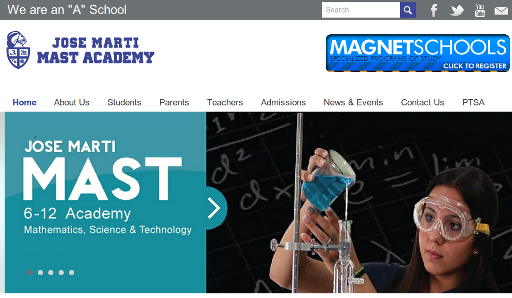 Website Jose Marti MAST 6-12 Academy